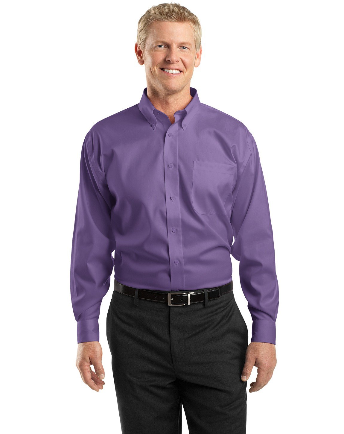 Red House Men's Non-Iron Pinpoint Oxford Dress Shirt - Slim Fit, Wrinkle-Free, Comfortable for Business, Office & Formal Occasions