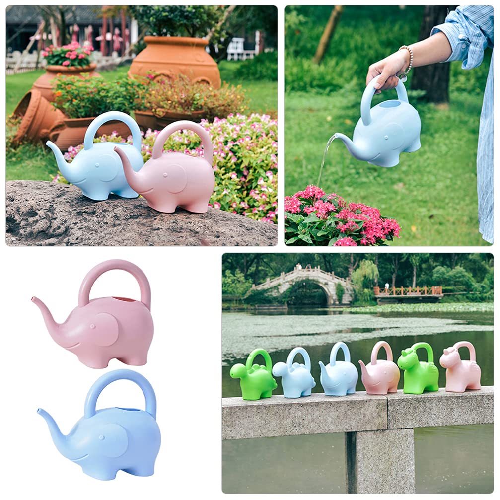 2-Pack Kids Watering Can Set - Durable Plastic Watering Pot for Children, Gardening Supplies for Outdoor & Indoor Plants - Perfect for Garden, Yard, and Home Plant Care (Blue & Green)