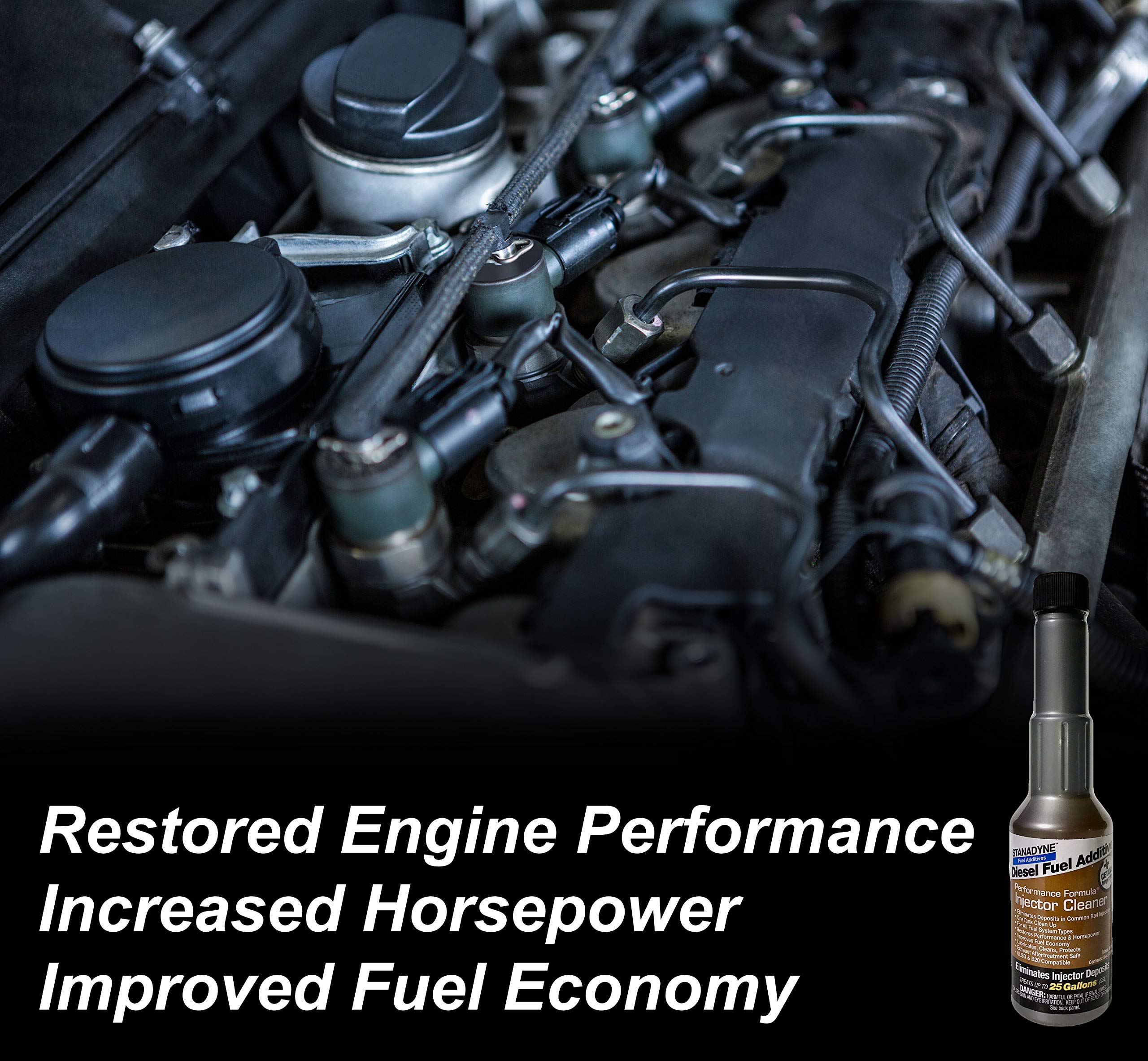 Stanadyne Performance Diesel Injector Cleaner - 4 Pack (8oz Bottles) #43562 | Improves Fuel Efficiency & Engine Performance for Trucks, SUVs, and Heavy-Duty Vehicles