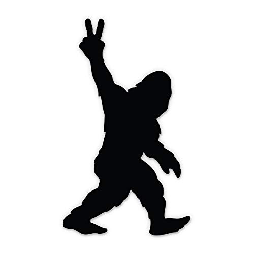 Bigfoot Yeti Peace - 3 Inch Vinyl Sticker Decal - Waterproof & Durable for Cars, Laptops, Water Bottles, Phones - Perfect for Outdoor Adventures, Camping & Road Trips