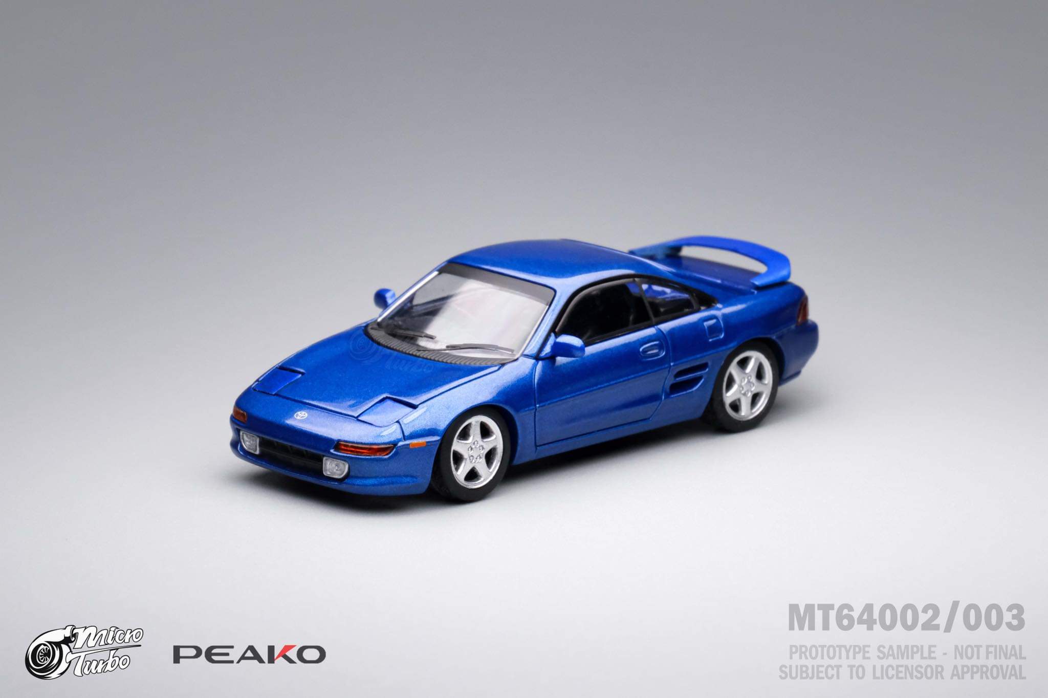Peako Models 1:64 Scale Toyota MR2 SW20 1996 Diecast Car - Purple Blue Mica Metallic Finish with Pop-Up Headlights | Collectible Miniature Toy for Display, Gift, or Racing Enthusiasts