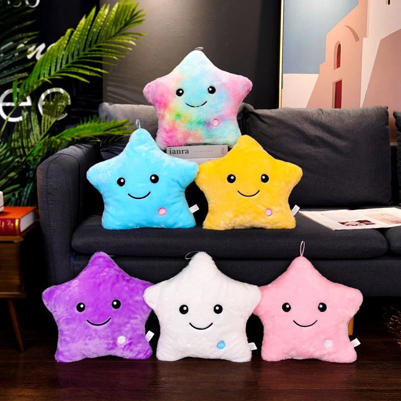 20CM Creative Glowing Star Plush Toy - LED Light Stuffed Animal for Kids, Girls, Gifts | Night Light, Room Decor, Birthday Present