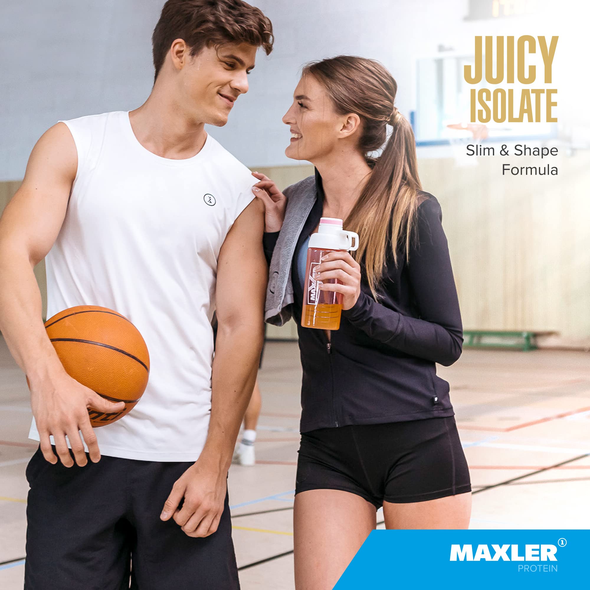 Maxler Juicy Isolate Whey Protein Powder - Low Lactose, Fat Free, Sugar Free Muscle Recovery Drink for Pre & Post Workout - 90% Protein per Serving - Coconut Flavor 1.1 lb (20 Servings) - Perfect for Gym, Fitness & Bodybuilding Recovery