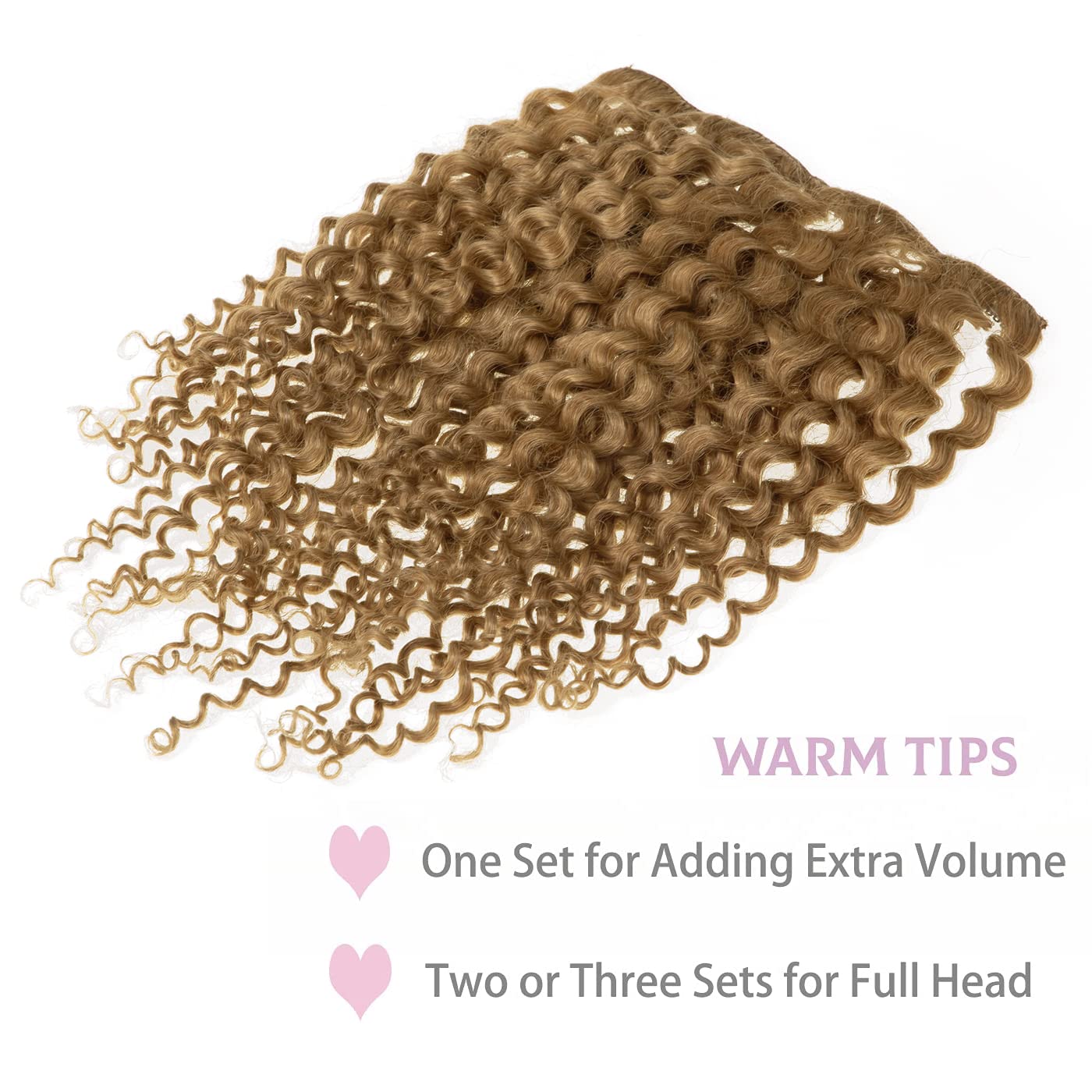 Loxxy 16inch Clip-in Curly Hair Extensions for Black Women - Super Soft 3B/3C Jerry Curls, 120g Remy Human Hair in Strawberry Blonde | Perfect for Daily Wear, Special Occasions & Protective Styling