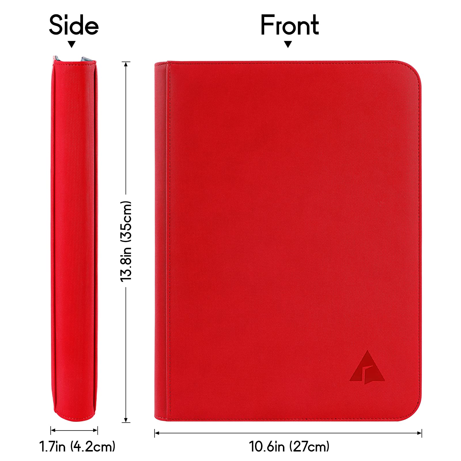 Rayvol Premium 9-Pocket 504 Card Binder - Ringless Trading Card Album with Side Loading Black Pages | Perfect for TCG Collectors, Pokemon, MTG & Sports Cards Storage (Red) - Organize & Protect Your Valuable Card Collection