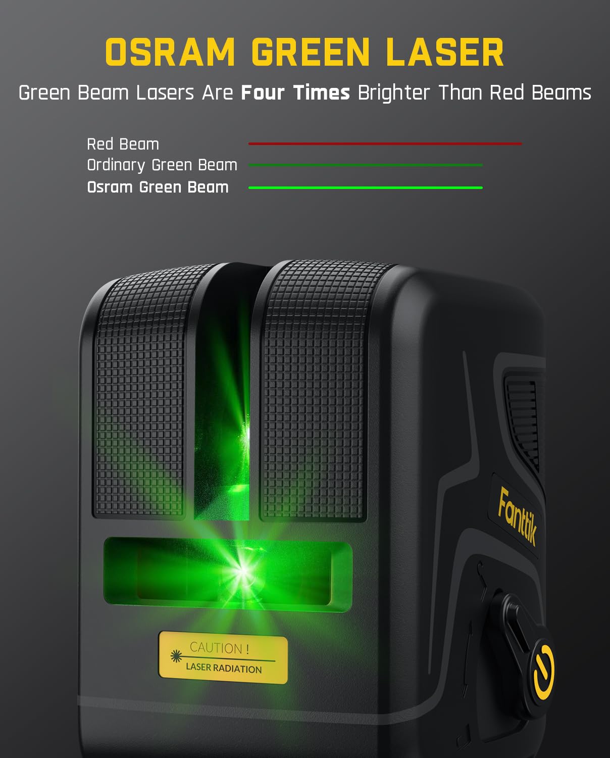 Fanttik D2 PLUS Laser Level - 100ft Green Cross Line, 130° Vertical Beam, Self-Leveling, 2600mAh USB-C Rechargeable, Pulse Mode, 360° Magnetic Base - Perfect for Construction, Renovation & DIY Projects