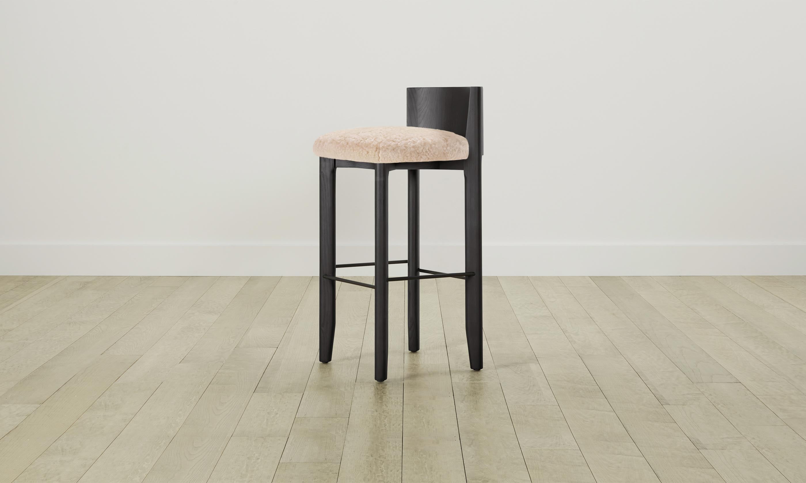 Premium Shearling Bar Stools for Kitchen Island & Home Bar - The Delancey Counter Stool with Cozy Shea Upholstery - Perfect for Modern Dining & Entertaining Spaces