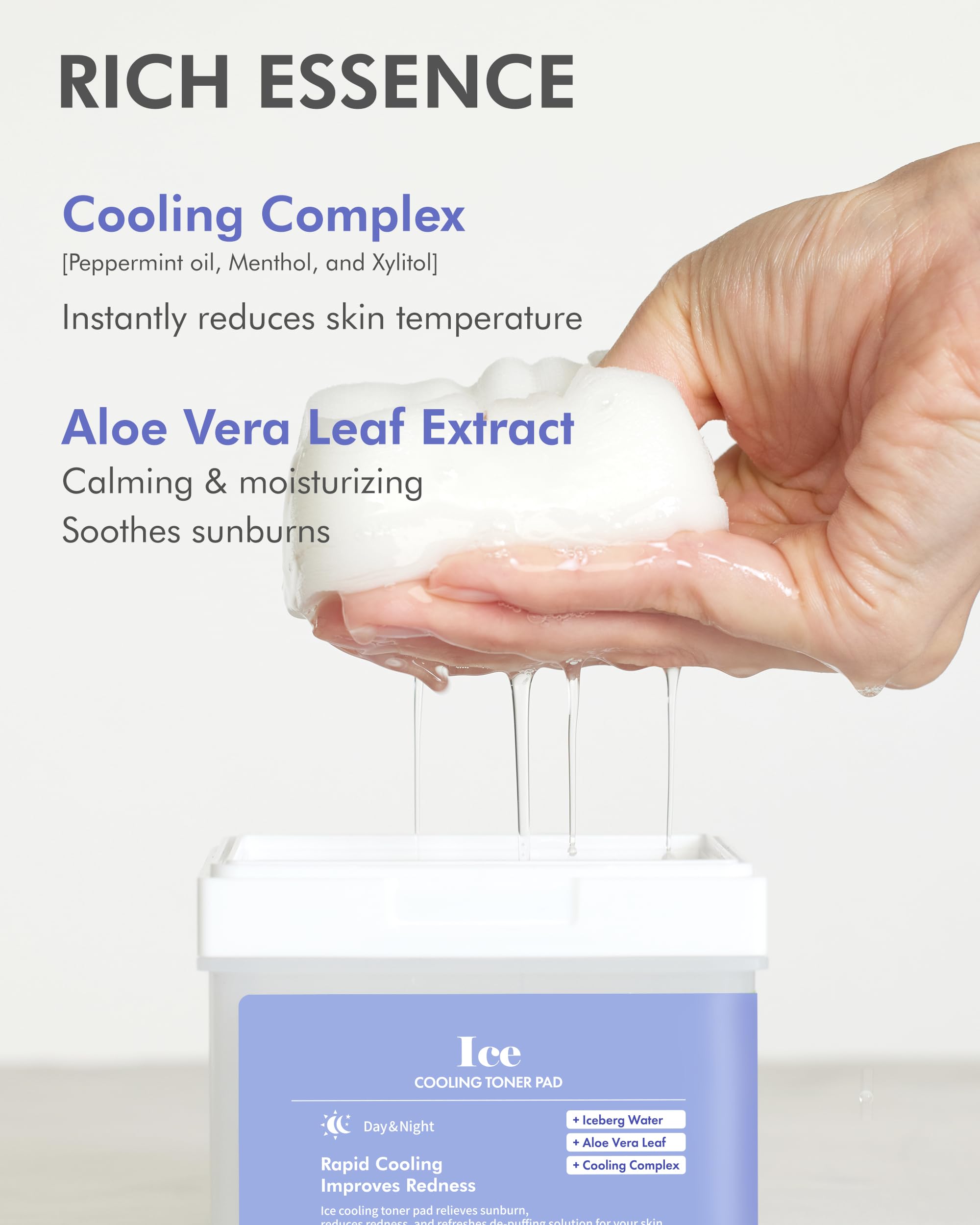 Dermal Vitamin Toner Pad & Ice Cooling Toner Pad Bundle - Exfoliating & Soothing Facial Treatment for Acne, Pores & Glowing Skin | Korean Skincare Routine for Morning & Night Use