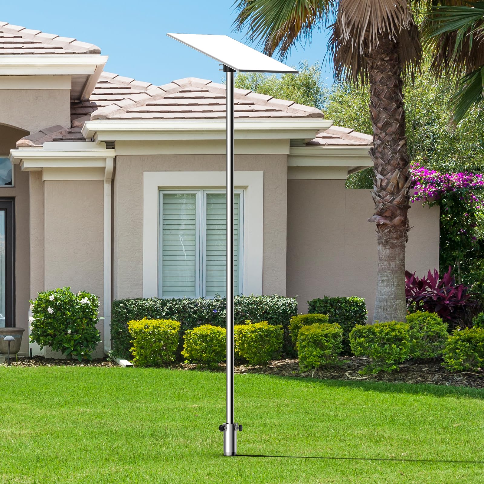 Starlink Gen 3 Pole Mount Kit - Stainless Steel Ground Mounting System with 5 Poles | No Dig Anchor & Aluminum Alloy Pipe Adapter | Perfect for Yard, Lawn & Outdoor Satellite Internet Installation