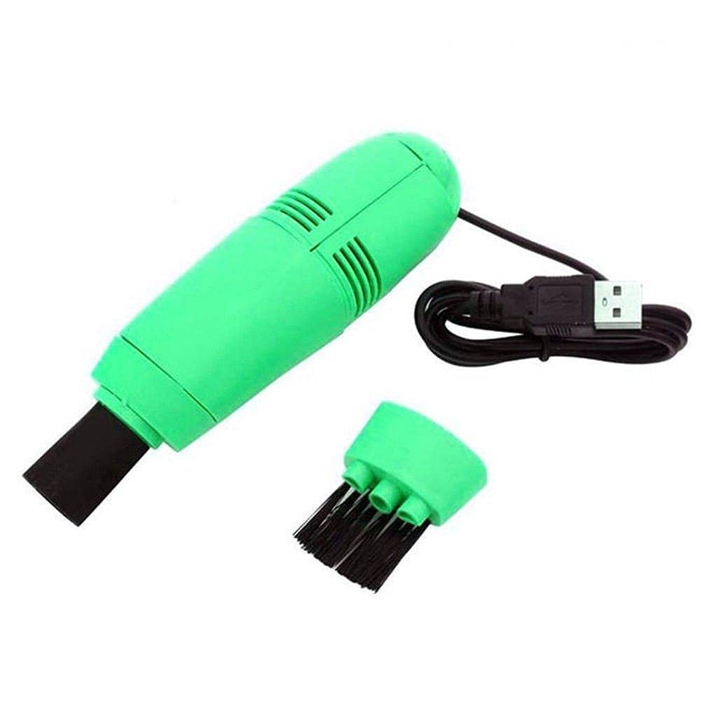 Hai Lan Mini USB Handheld Vacuum Cleaner for Laptop, Keyboard, PC, Car, Home & Office - Portable Dust Cleaning Gadget for Small Spaces, Green