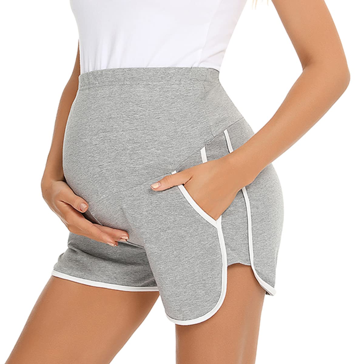 Welity Maternity Shorts - Stretchy Biker Athletic Workout Pregnancy Shorts for Women | Comfortable & Breathable for Yoga, Gym, Running & Everyday Wear