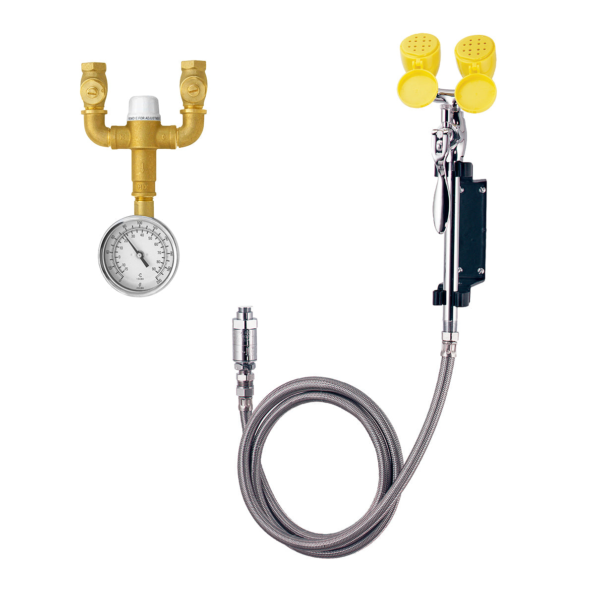 Speakman Eyesaver SEF 9200 TW Service Sink Eyewash Attachment with Thermostatic Mixing Valve - Emergency Eye Wash Station for Labs, Factories & Industrial Safety Use