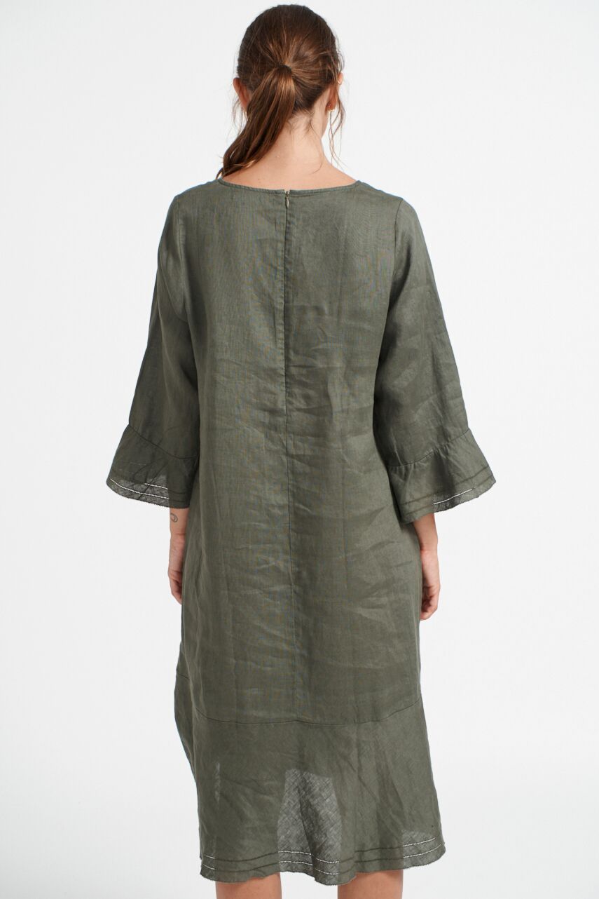 Flippy Dress in Khaki - Stylish & Comfortable Women's Summer Dress for Casual Outings & Beach Vacations