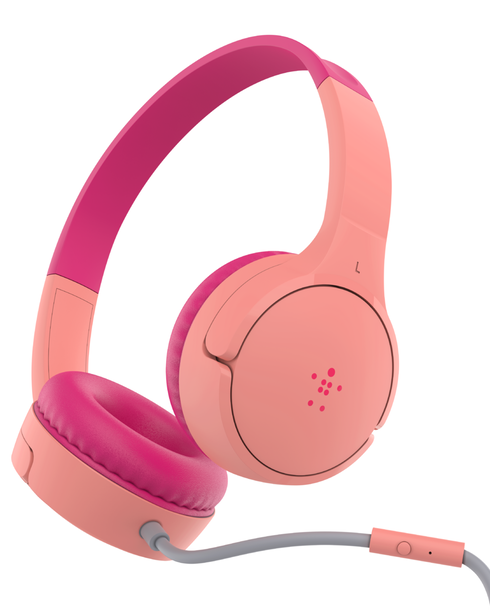 Belkin SoundForm Mini Wired On-Ear Headphones for Kids with Built-In Microphone - Lightweight, Volume Limited (3 Color Options) - Perfect for School, Travel & Online Learning