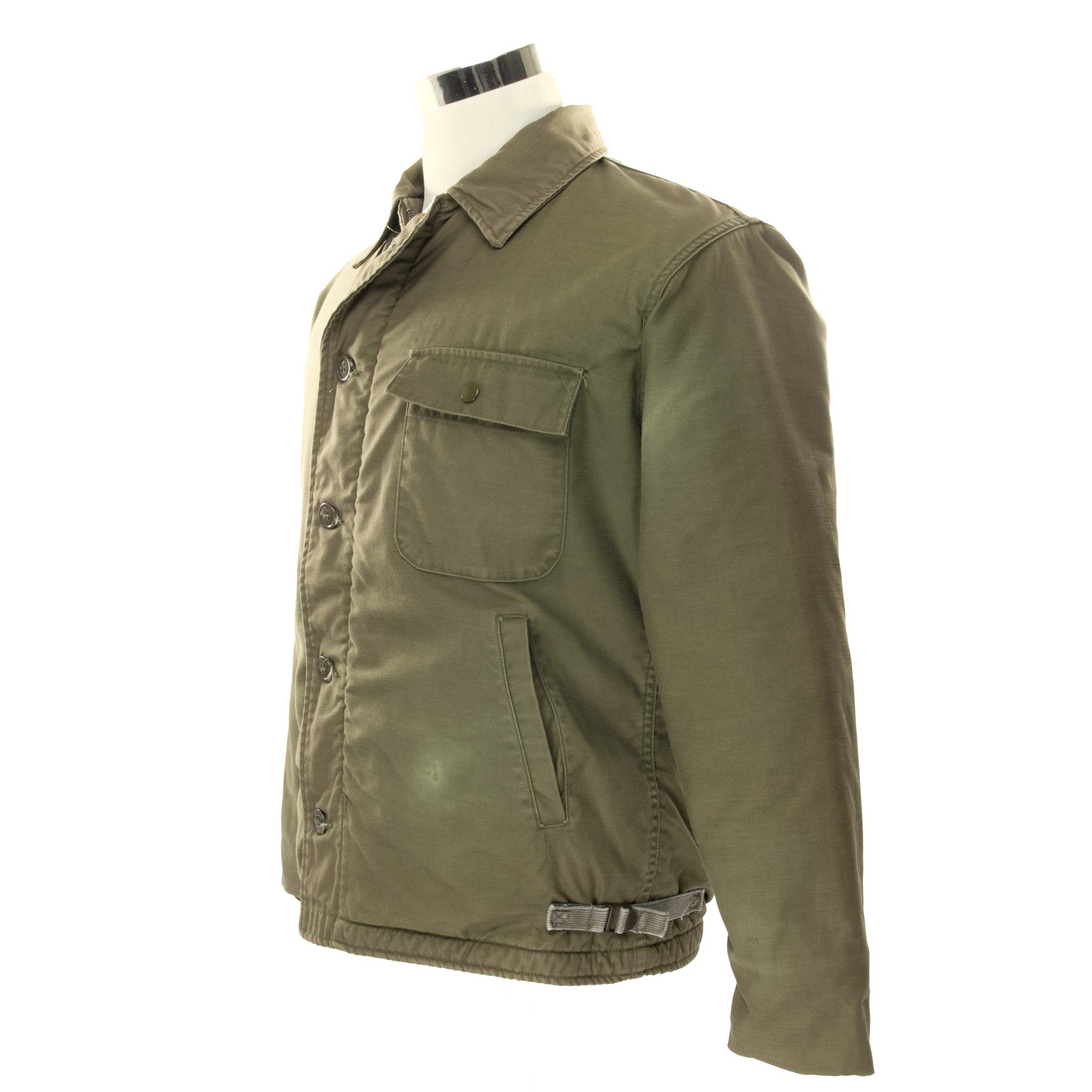 Vintage US Navy A2 Deck Jacket - Cold Weather Military Jacket from 1980s - Size Medium - Perfect for Outdoor Activities, Winter Wear & Military Collectors