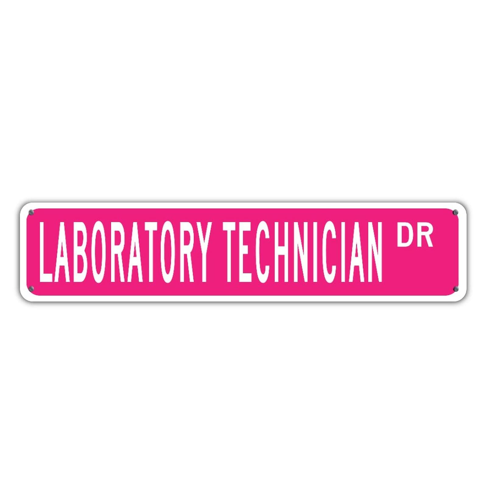Custom UV Printed Aluminum Sign - Farmhouse Pure Pink 4x18in - Perfect for Office, Garage, Restaurant & Garden Decor - Easy to Mount Road Sign for Laboratory Technicians & Career Professionals