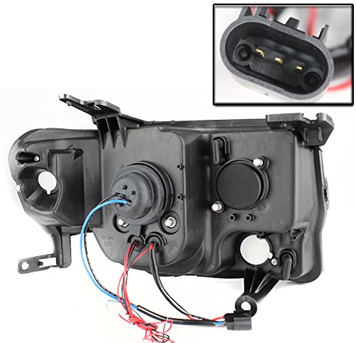 Halo LED DRL Projector Headlights - Black - Compatible with 2008-2012 Ford Escape - Upgrade Your Night Driving Safety & Style