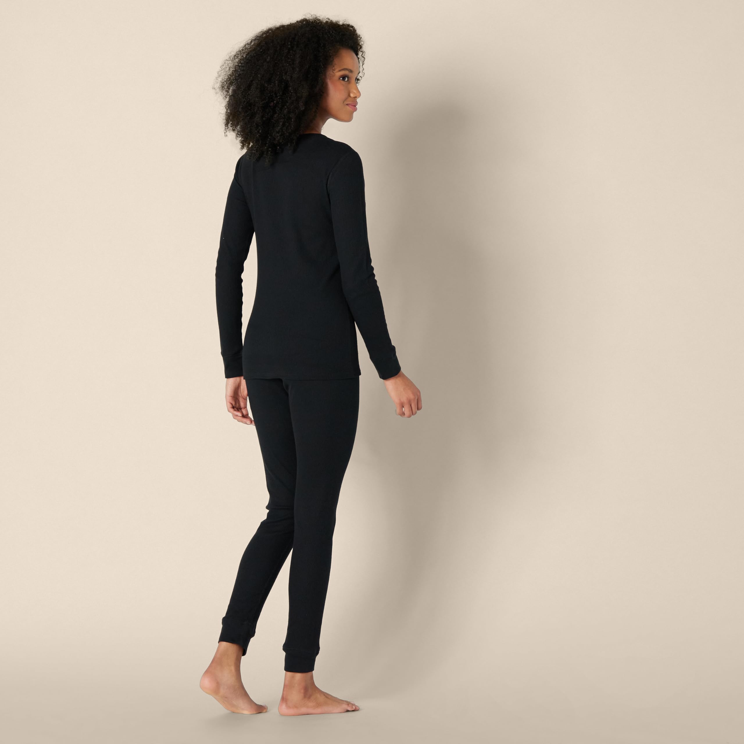 Amazon Essentials Women's Waffle Knit Snug Fit Pajama Set - Soft & Comfortable Sleepwear for Lounge & Relaxation at Home