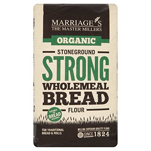 Organic Whole Wheat Bread Flour 1kg - Non-GMO, High Protein for Healthy Baking - Perfect for Homemade Bread, Pizza Dough & Pastries