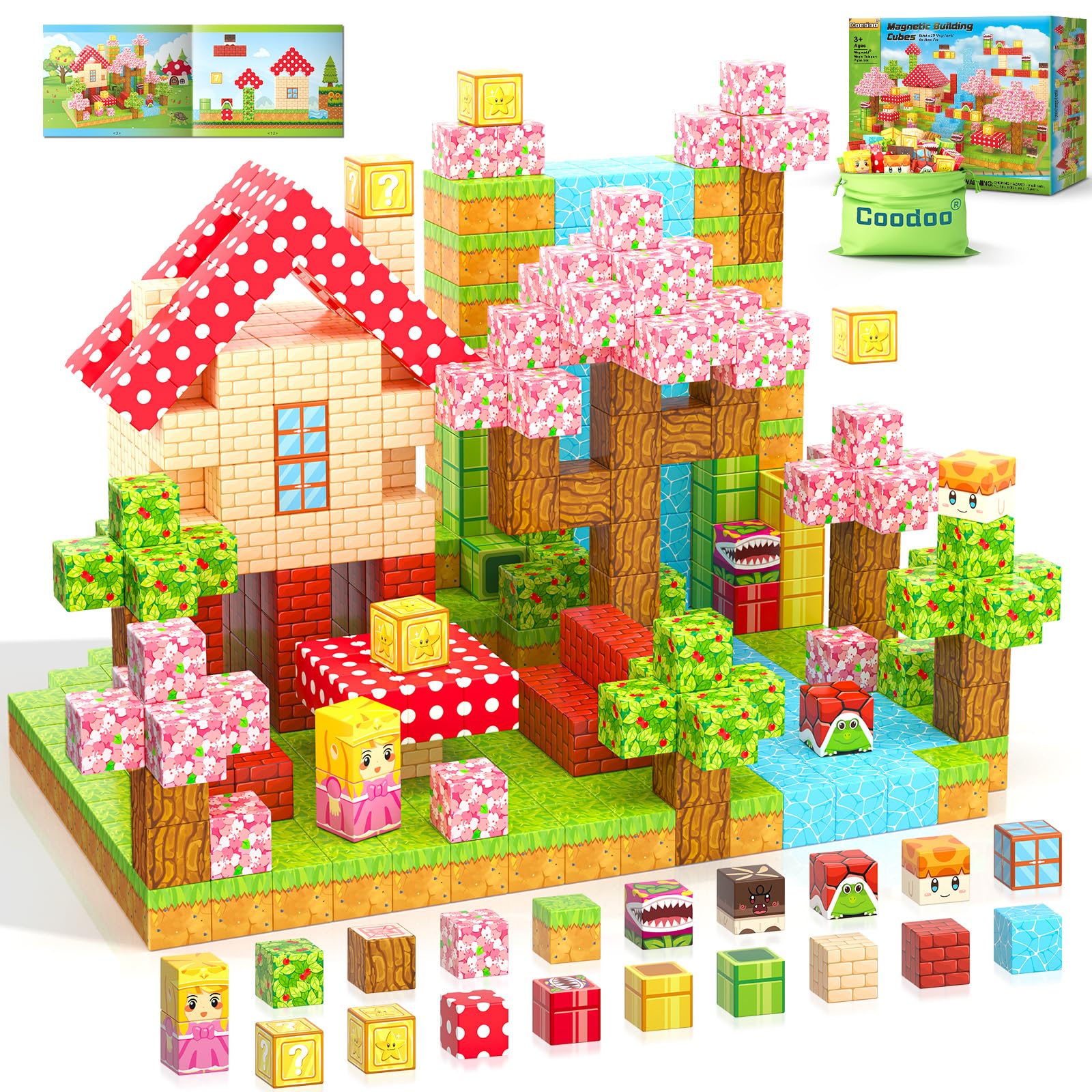 Magnetic Building Blocks Set - STEM Educational Toys for Kids Ages 3+, 1