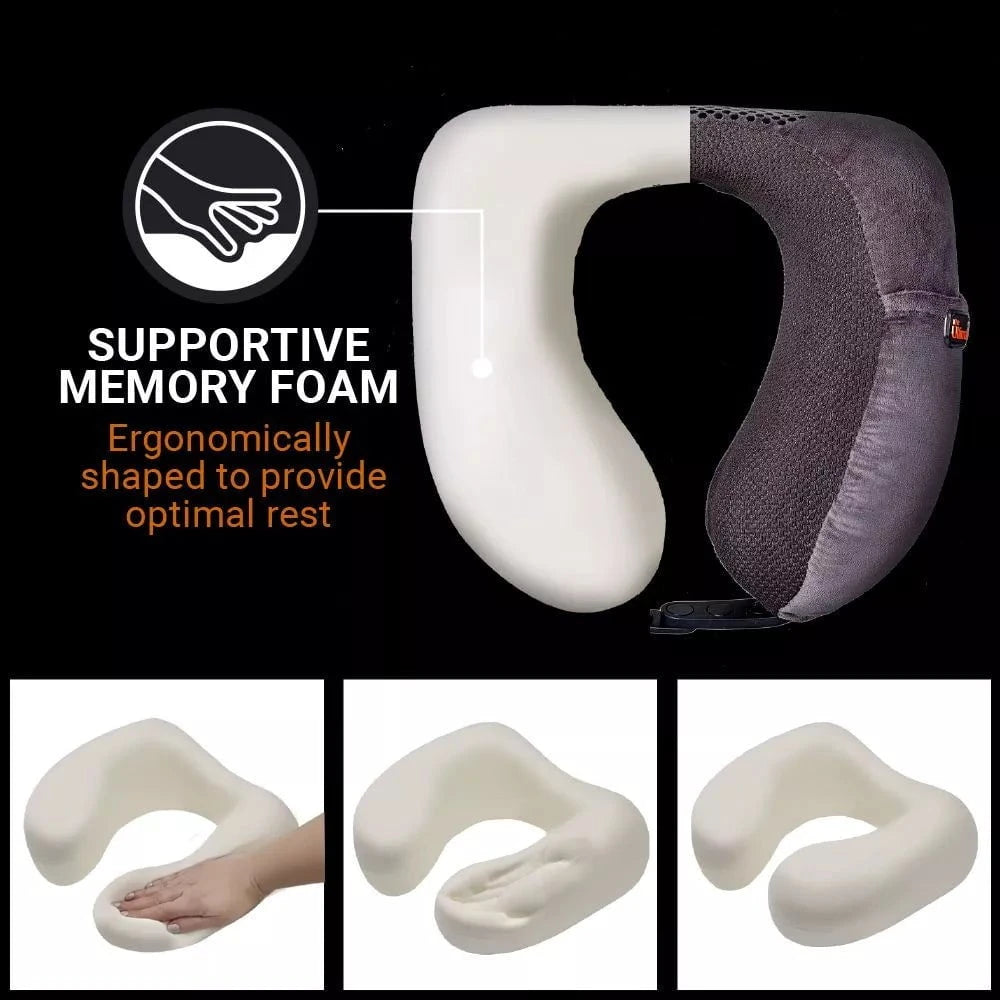 Go Travel Ultimate 3.0 Travel Pillow for Neck Support - Memory Foam Neck Pillow for Airplane, Car, Office & Home Use - Perfect for Travelers & Commuters