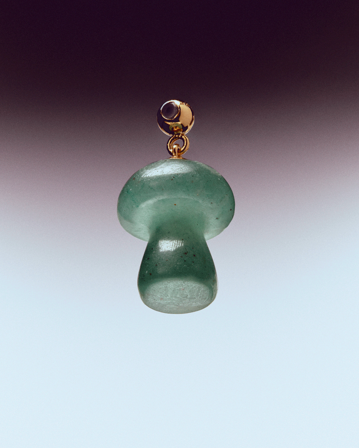 GRID ART 2 Green Aventurine Mushroom Charm Pendant - Natural Stone Jewelry for Women, Spiritual Healing Crystal Necklace - Perfect for Meditation, Yoga & Boho Fashion Accessories