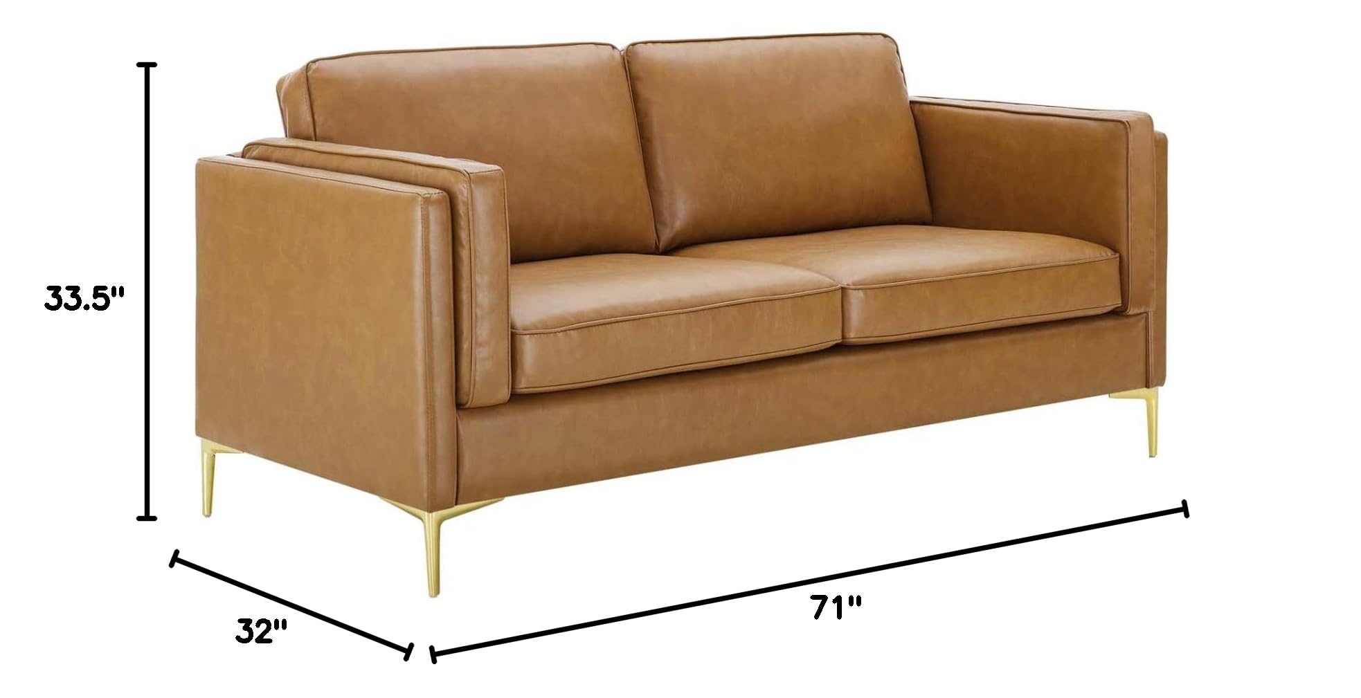 Modway Kaiya Vegan Leather Sofa - 32