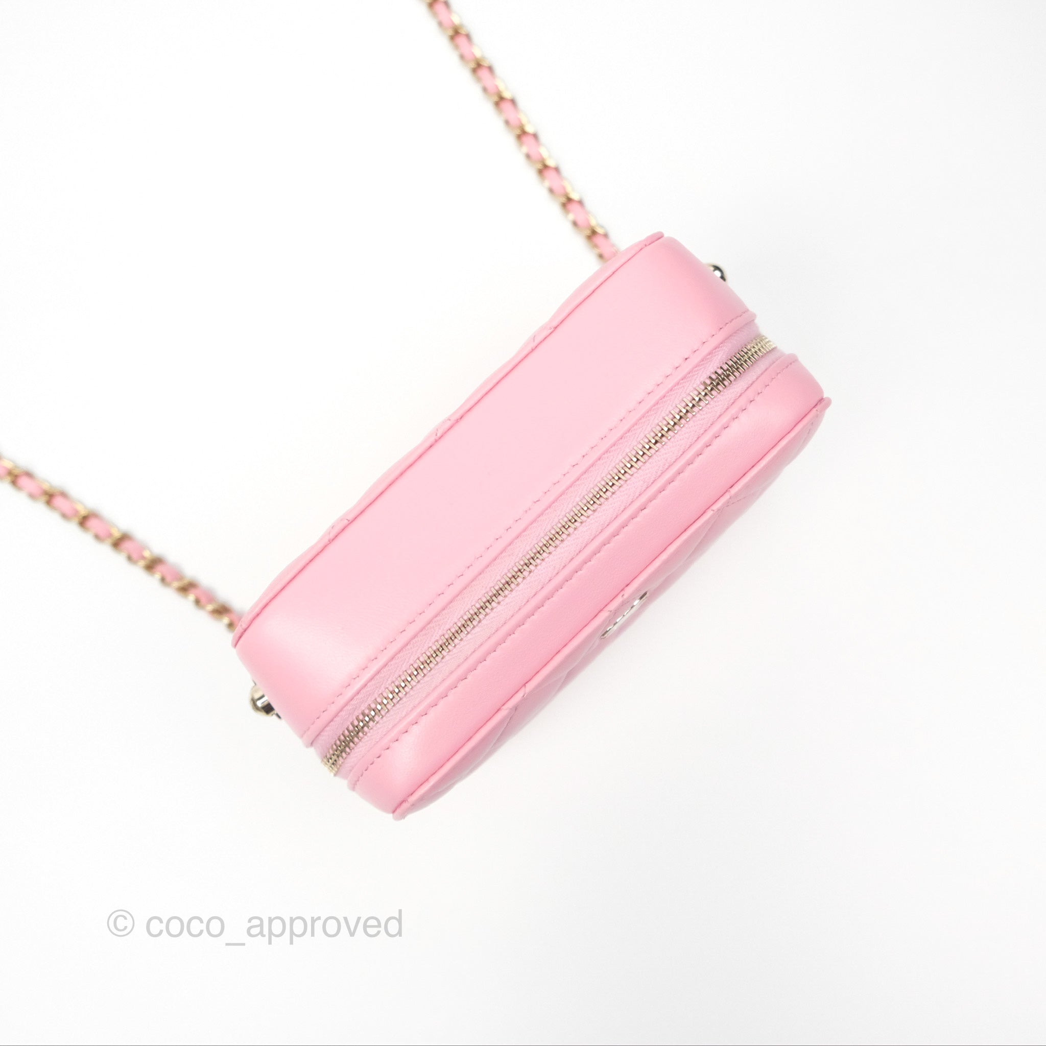 Chanel Quilted Lambskin Camera Bag in Pink with Gold Hardware - Perfect for Everyday Use & Special Occasions