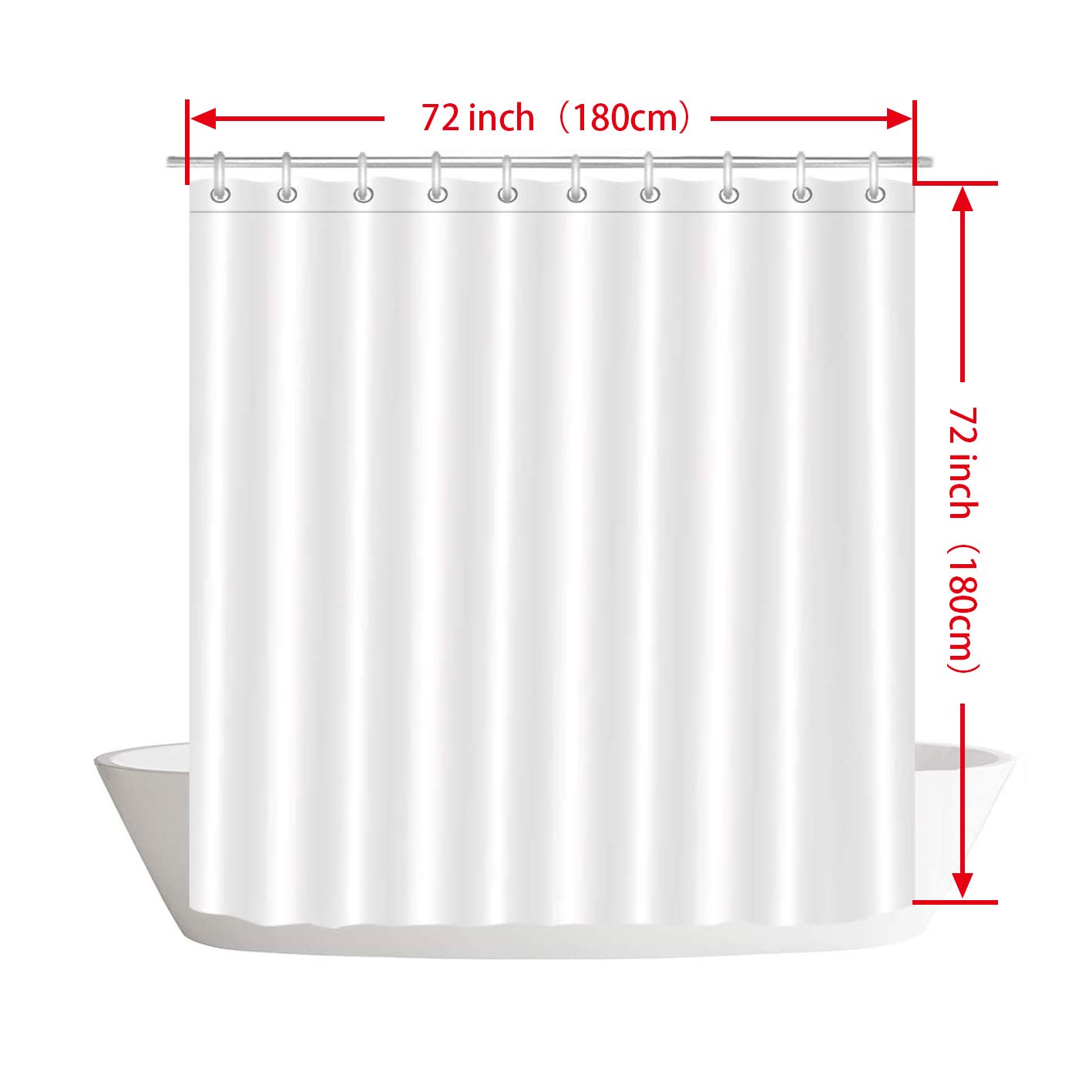 Forest Shower Curtain - Waterproof Polyester Fabric with Unique Raindrop & Mystic Foggy Scenery Design - 72x72 Inches for Bathroom Decor - Perfect for Nature-Inspired & Romantic Home Spa Experience (TP349)