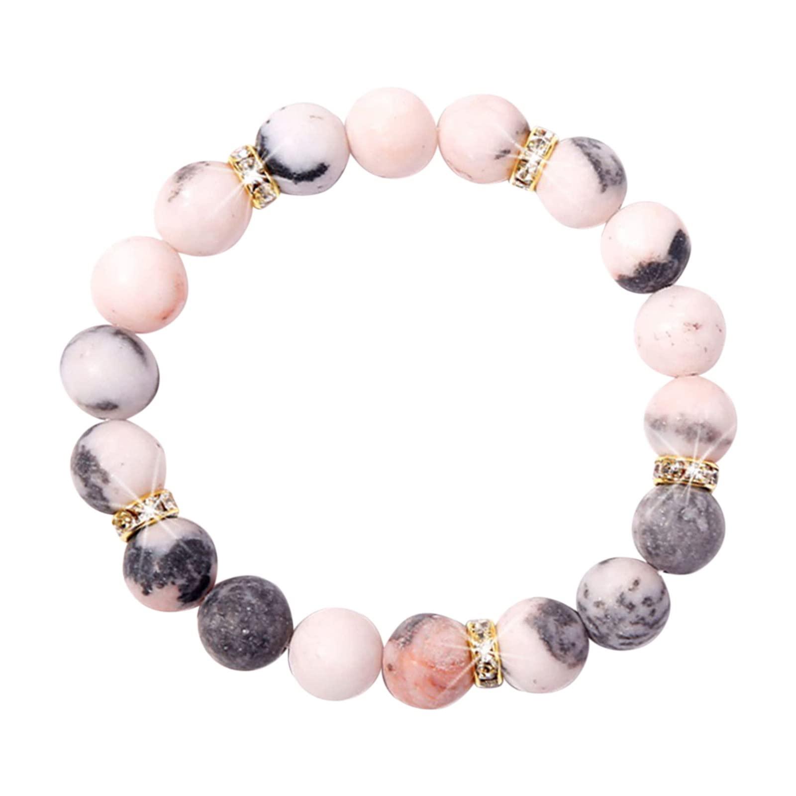 Johtae Eight Major Planet Balance Bracelet - Unisex Rhinestone Yoga & Chakra Bracelet with Blue Gemstone & Natural Star Stone - Gold Bangle for Women - Perfect for Meditation, Yoga & Spiritual Healing