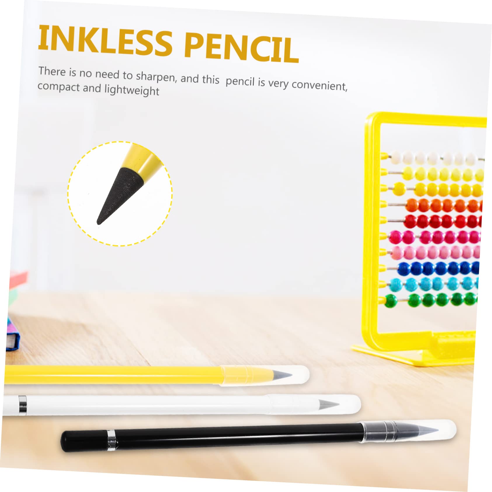 12 Pack Inkless Metal Pencils with Replaceable Tips - Reusable & Erasable Alloy Plastic Writing Tool for Office, School, Sketching & Note Taking