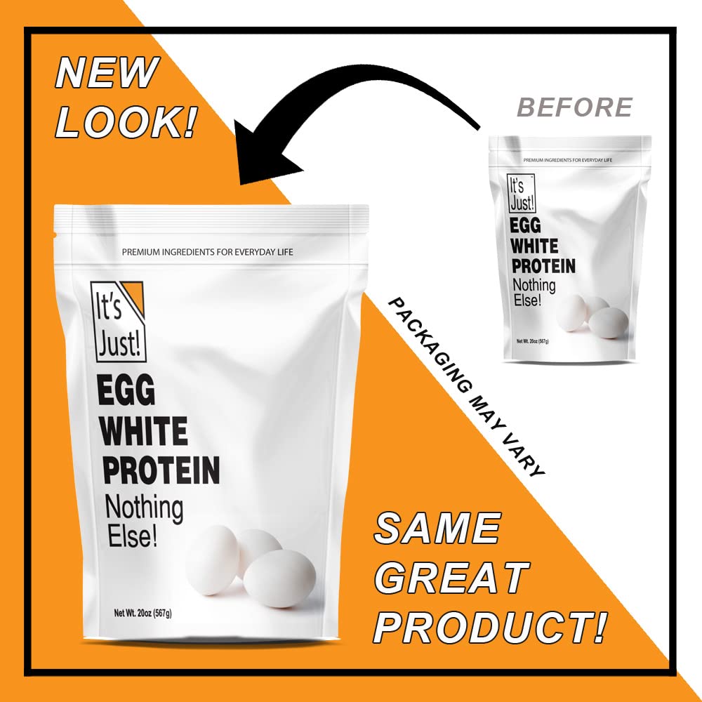 Unflavored Egg White Protein Powder - 20oz | Non-GMO, USA Farms | Dried Egg Whites for Baking, Smoothies & Protein Shakes | Perfect for Meringues, Fitness & Keto Diets