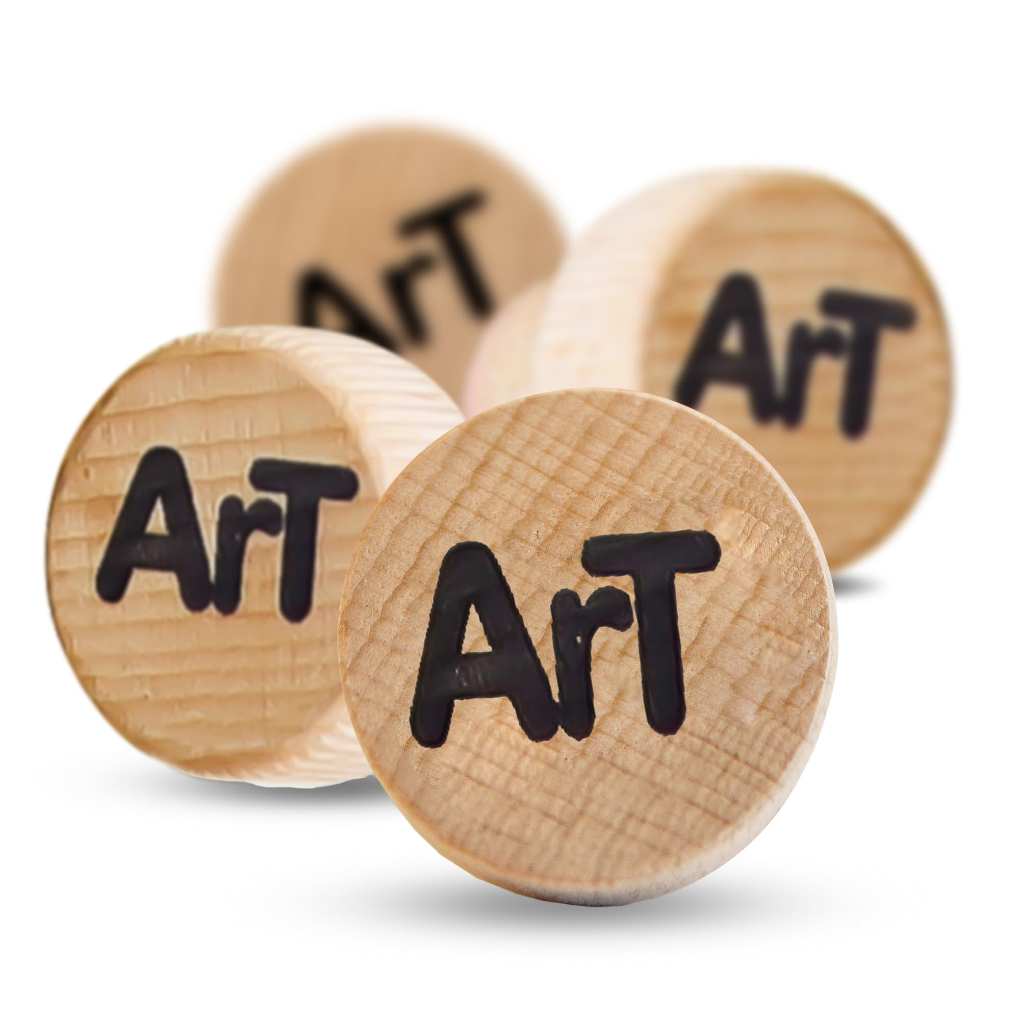 Premium Reusable Wine Stoppers with Wooden Top - 4 Pack, Eco-Friendly Alternative to Vacuum Wine Bottle Stoppers & Corks - Perfect for Preserving Opened Wine Bottles, Dinner Parties, Gifts & Home Bars