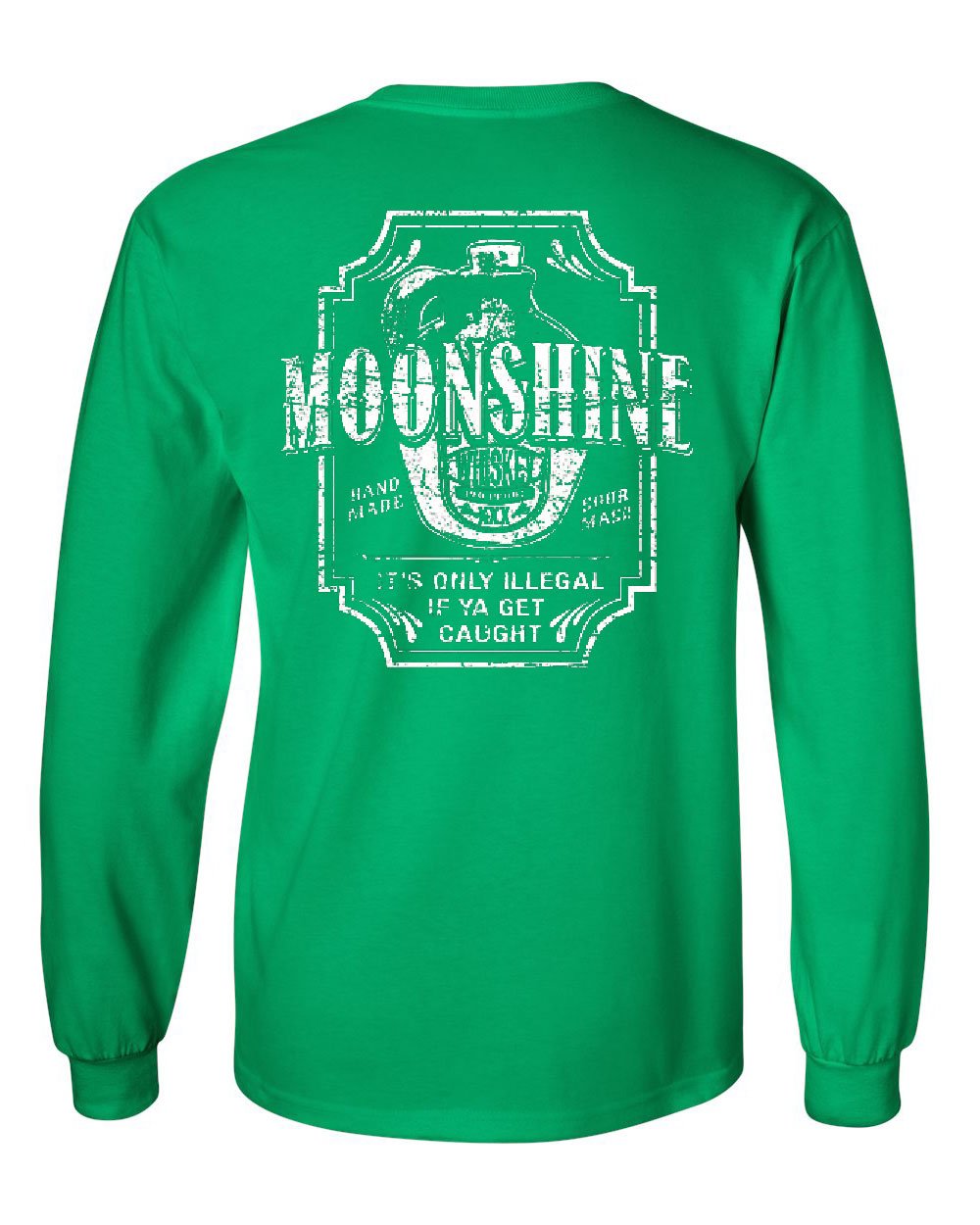Moonshine Tennessee Whiskey Novelty T-Shirt | American South Drinking Theme Long Sleeve Shirt | Perfect for Whiskey Lovers, Bar Hopping & Country Music Festivals