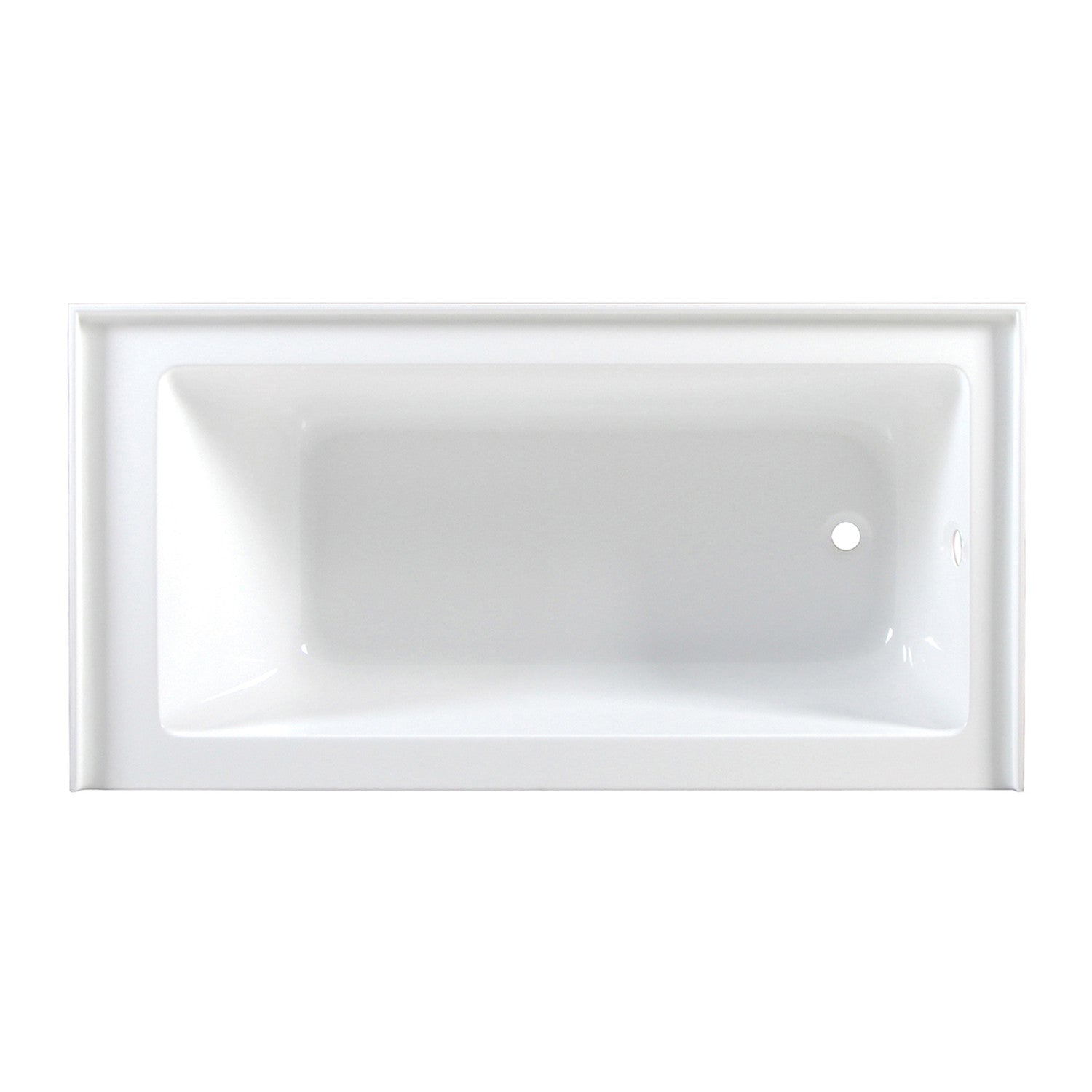 Aqua Eden VTAP603622R 60-Inch Acrylic Rectangular 3-Wall Alcove Bathtub - Right Hand Drain, Glossy White - Perfect for Modern Bathroom Renovations & Spa-Like Relaxation