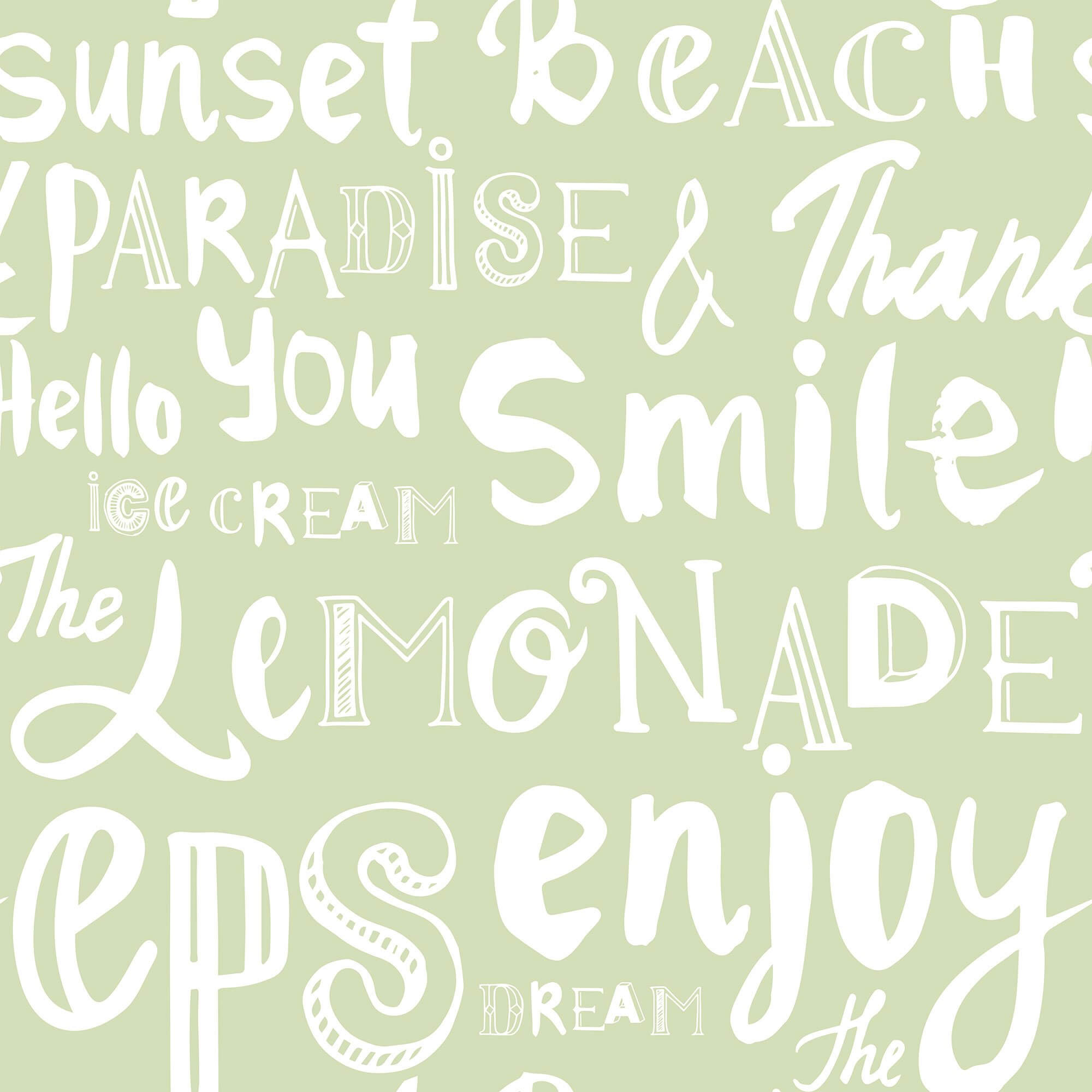 Green Handwriting Peel and Stick Removable Wallpaper for Teens - Self-Adhesive Decorative Wall Covering for Bedrooms, Dorm Rooms & Study Spaces