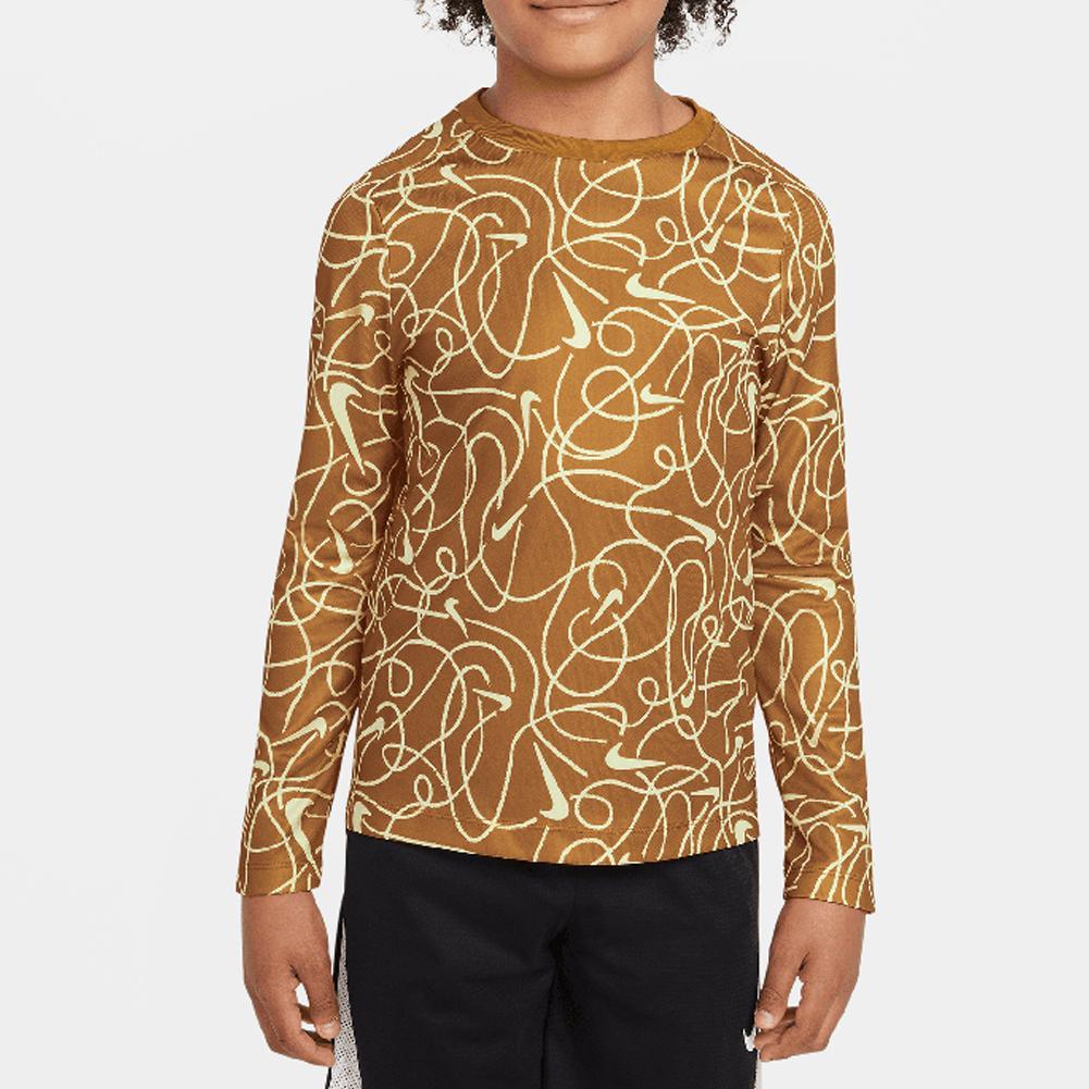 Boys' Dri-FIT Moisture-Wicking Long Sleeve Training Shirt - Breathable Quick-Dry Performance Top for Running, Gym & Sports