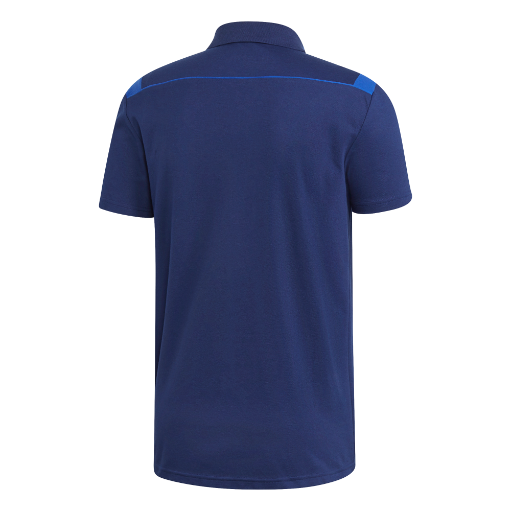 Adidas Tiro 19 Men's Training Polo Shirt - Dark Blue/Blue White - Moisture Wicking Performance Top for Soccer, Gym & Casual Wear