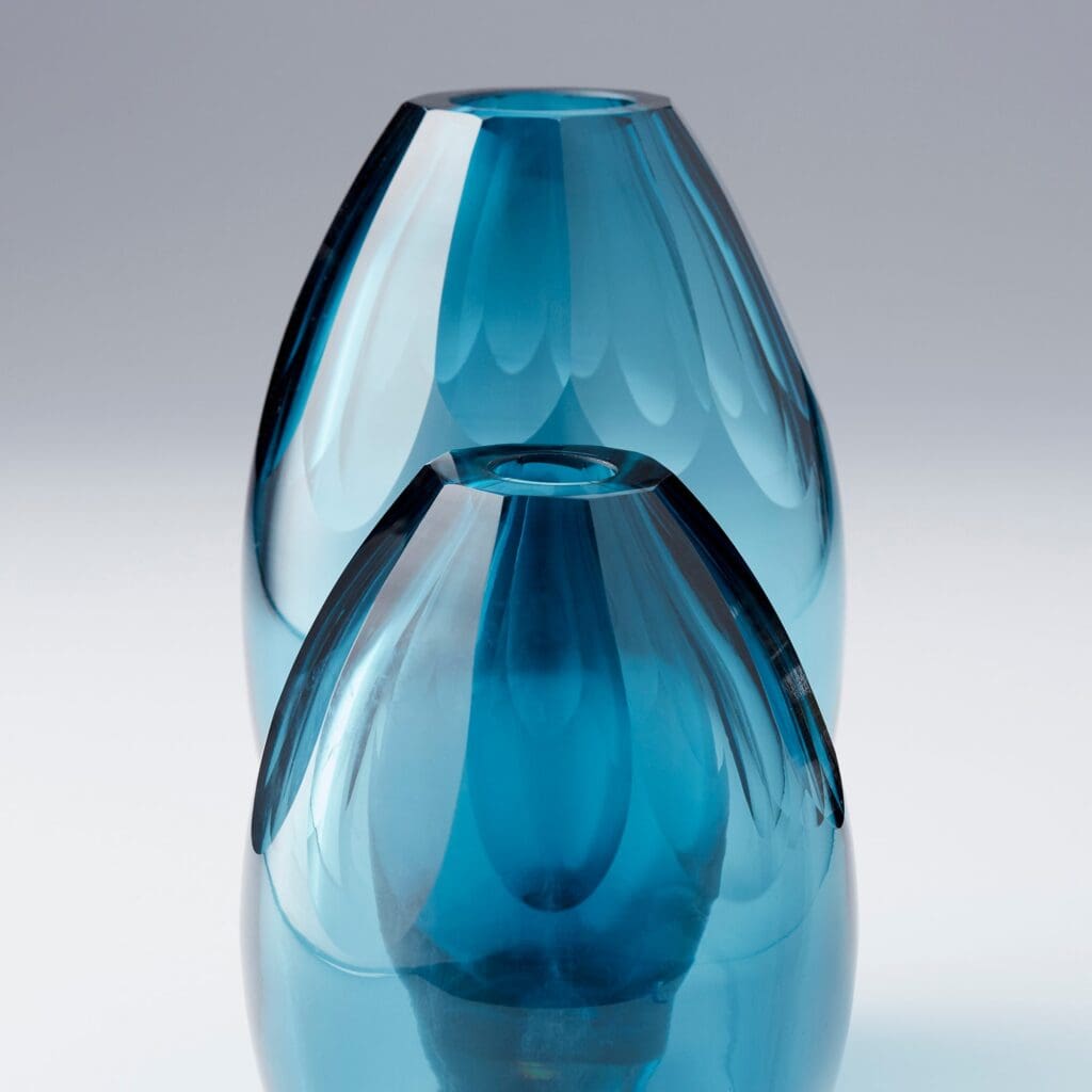 Cyan Design 10312 Cressida Vase - Large Blue Ceramic Vase for Home Decor, Wedding Centerpiece, Floral Arrangement, and Living Room Table Decor