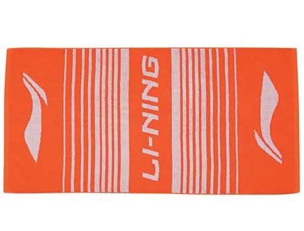 Li Ning Badminton Towel AMJK006 - Premium Absorbent Sports Towel for Badminton, Tennis & Gym - Orange - Perfect for Training, Matches & Post-Workout Cooling Down