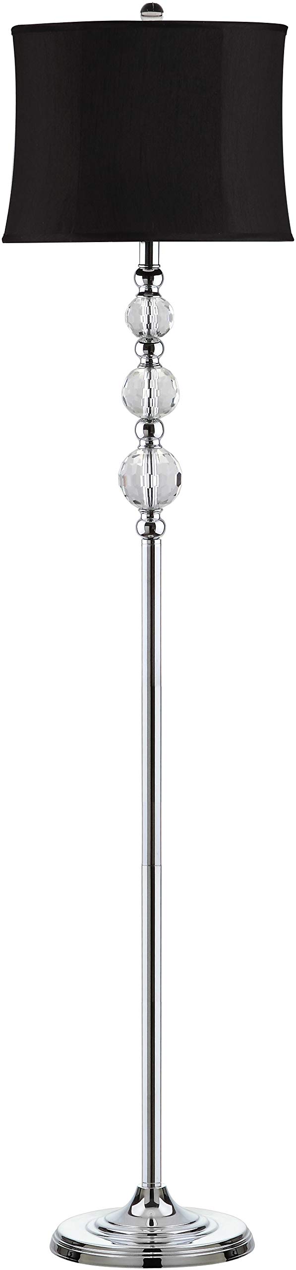 SAFAVIEH Venezia 61-inch Crystal & Black Floor Lamp with LED Bulb - Modern Standing Light for Living Room, Bedroom, Home Office - Elegant Lighting for Reading, Relaxation & Home Decor