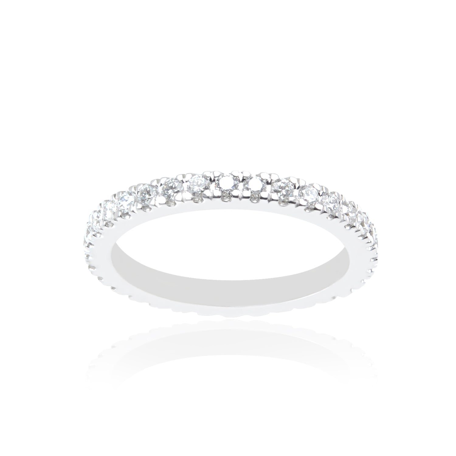 1 Carat Diamond Eternity Ring in 14K White Gold - Perfect for Weddings, Anniversaries & Special Occasions