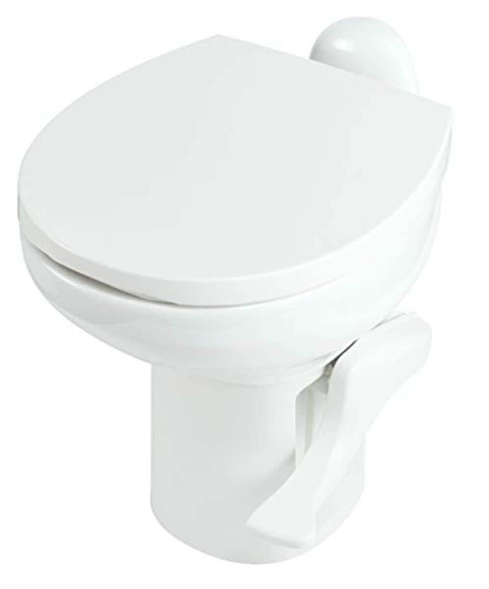 Thetford 42058 Aqua-Magic Style II RV Toilet - High Profile White Water-Efficient Flushing Toilet for Campers & RVs | Perfect for Road Trips & Outdoor Adventures