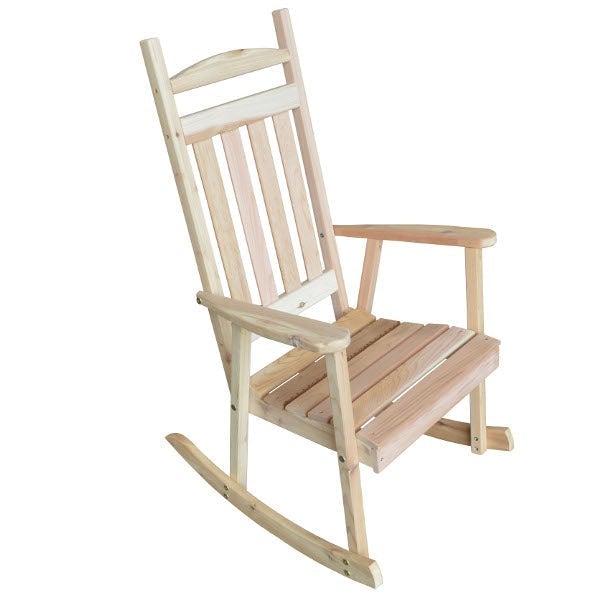 Premium Western Red Cedar Classic Porch Rocker - Handcrafted Outdoor Rocking Chair for Patio, Garden & Front Porch Relaxation