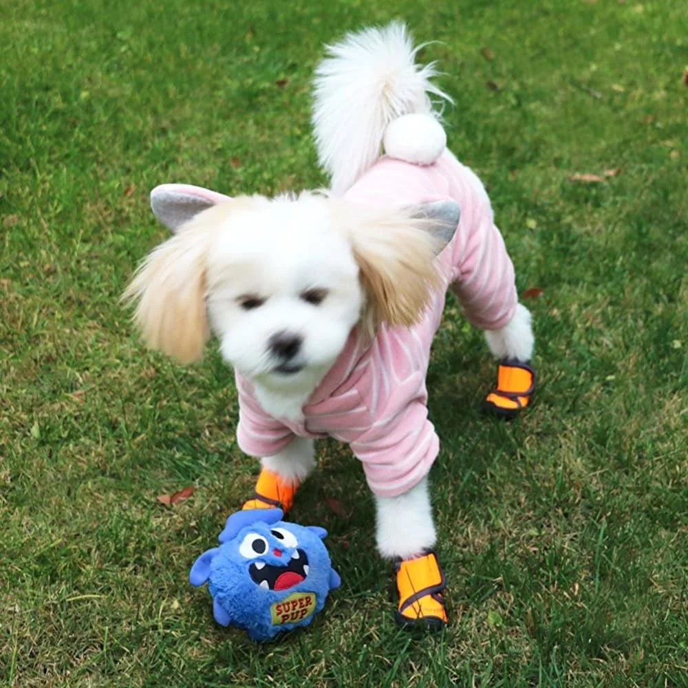 Interactive Plush Monster Giggle Ball - Shake & Bounce Dog Toy for Small & Large Dogs - Fun Chew Toy for Indoor & Outdoor Playtime