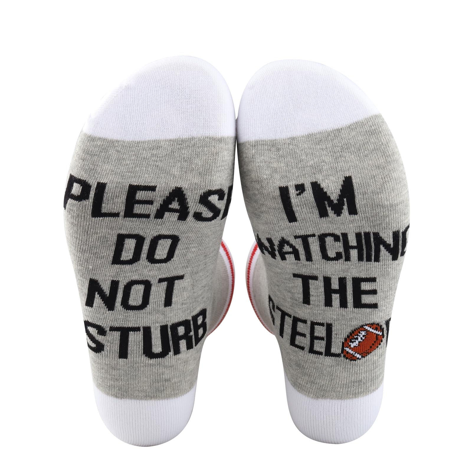 TSOTMO 2 Pairs Funny NFL Football Socks - 'Please Do Not Disturb I'm Watching The Game' Novelty Socks for Men, Perfect Steelers Fan Gift for Game Day & Sports Enthusiasts