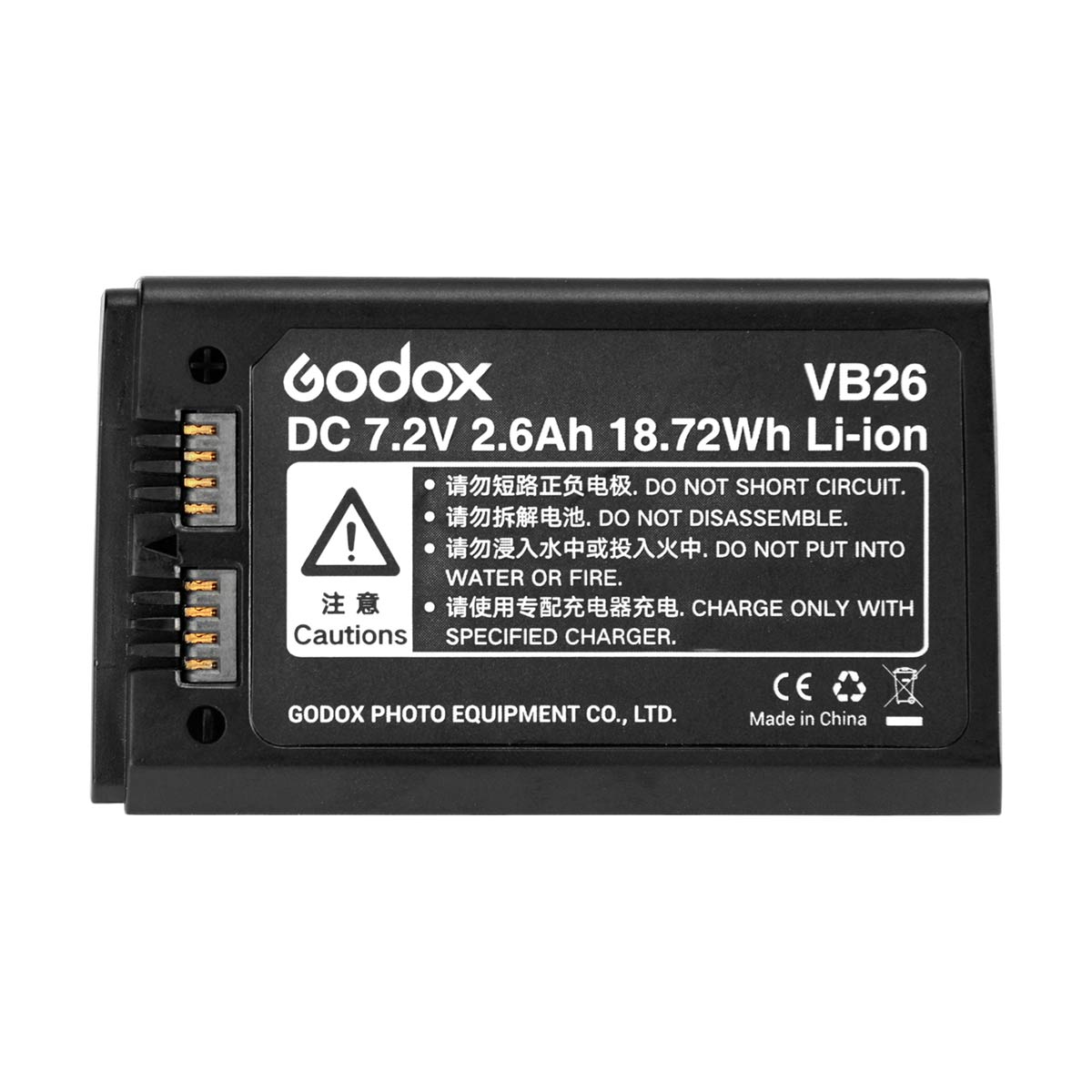 Godox VB 26 Rechargeable Lithium Battery for V860III Flash Speedlite - Perfect for Photography, Studio Lighting & On-Location Shoots