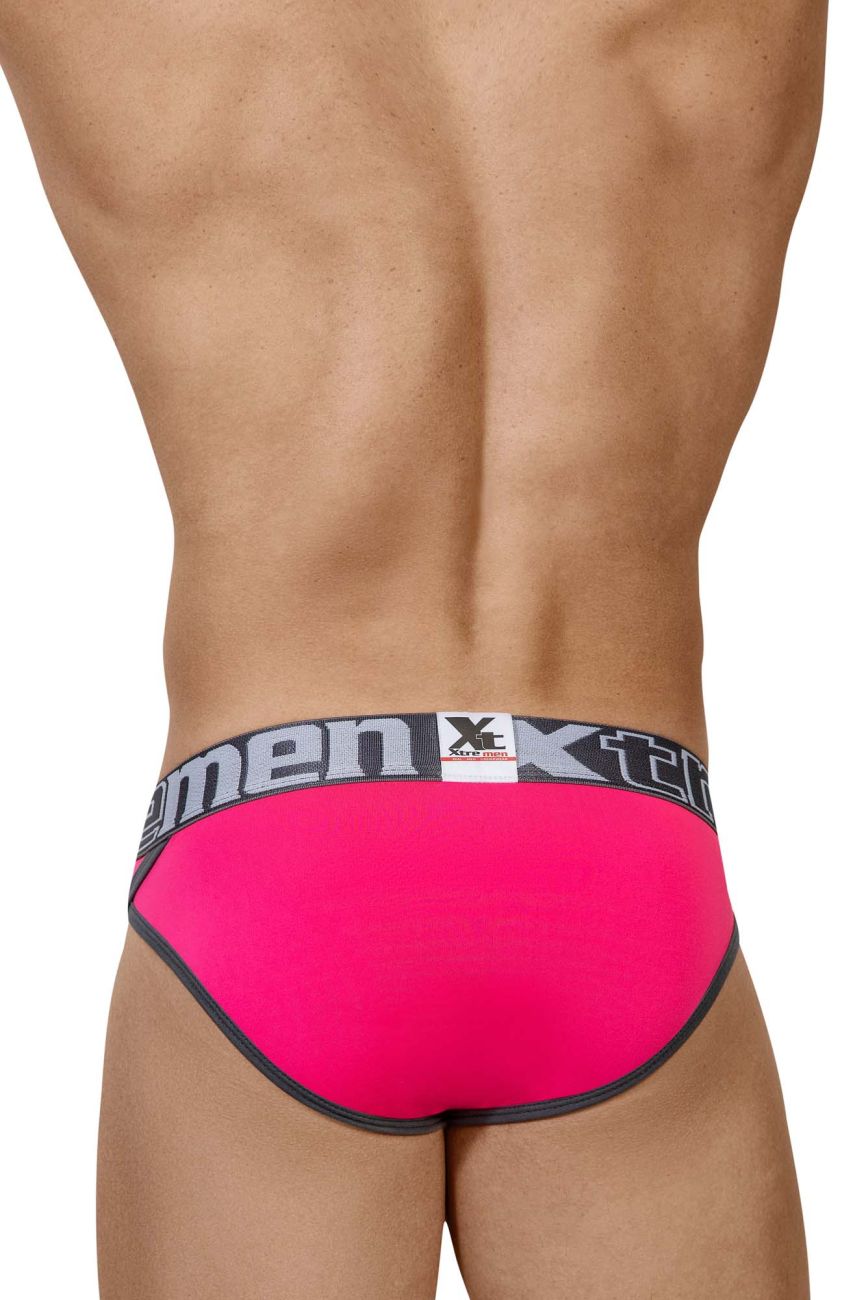 Xtremen Brief 3-Pack - Fuchsia & Green Cotton Underwear for Men | Comfortable Everyday Wear, Gym & Sports