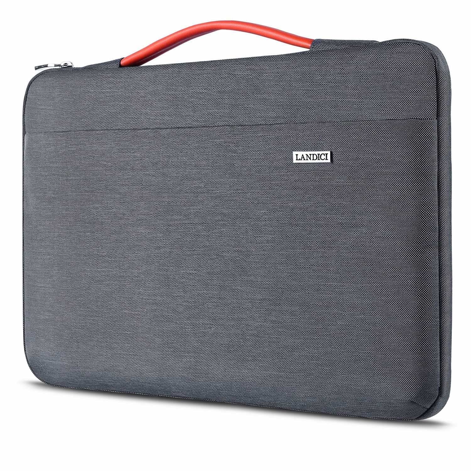 360° Protective Laptop Sleeve for MacBook Air 13 M1/M2 & Pro 13 | 13-14 Inch Shockproof Computer Case | Compatible with Surface Laptop 3/4, Chromebook 14 | Water Resistant Grey Carrying Bag for Work, School & Travel