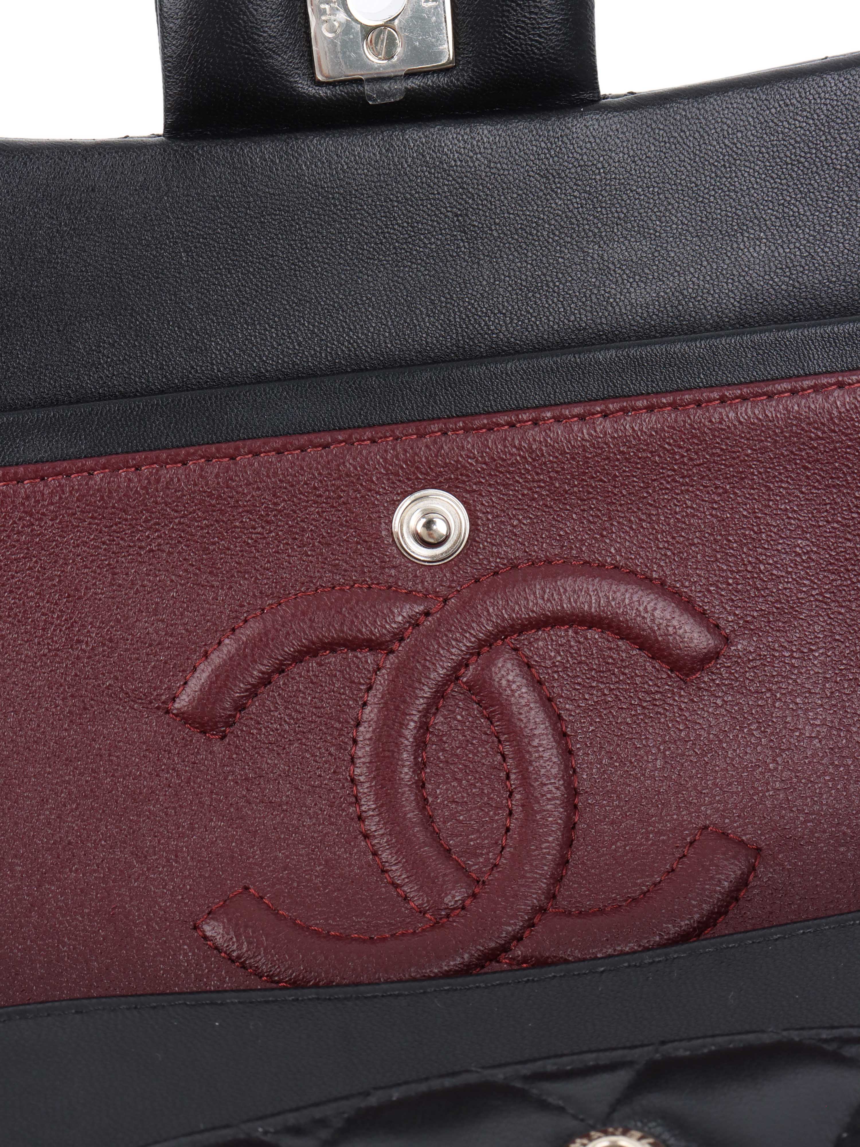 Chanel Black Medium Lambskin Classic Flap Bag with Silver Hardware - Luxury Handbag for Women, Perfect for Evening Events & Special Occasions